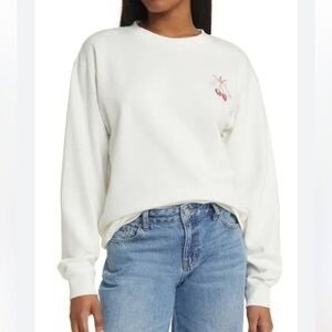 NWOT! Golden Hour Cotton-Blend Fleece Cherry 🍒 Graphic Sweatshirt